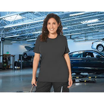 e.s. Dámské tricko cotton stretch, plus fit velikost M antracit Strauss