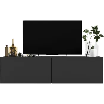 Komoda Závěsná RTV skříňka 120 cm, malá komoda grafit MAT