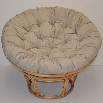 Papasan Nábytek PEGAS Ratanový papasan 100 cm medový polstr tmavě béžový melír
