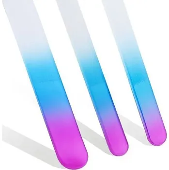 Skleněný brusný pilník na nehty sada 3 ks | pilník, brusný blok