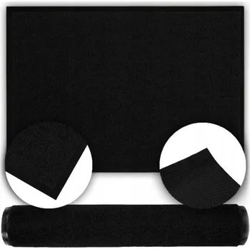 VENKOVNÍ/VNITŘNÍ GUMOVÁ ROHOŽKA PŘED DVEŘE ČERNÁ NA BOTY 90x150 CM