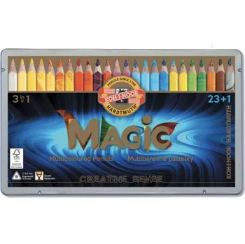 Sada pastelek Koh-i-noor Magic – 24 ks v plechové krabičce