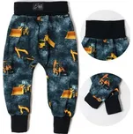 Dětské tepláky s vysokým pasem Bagry; Barva: černá; Velikost: 98