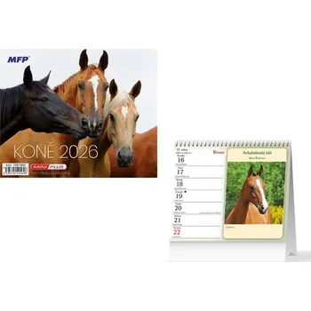 Kalendář UNIPAP kalendář 2026 stolní mini Koně 1061664 562566