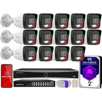 IP kamera Sada IP monitoringu 14 kamer 8Mpx IPC-B180HA-LU + NVR Hikvision, disk 2TB