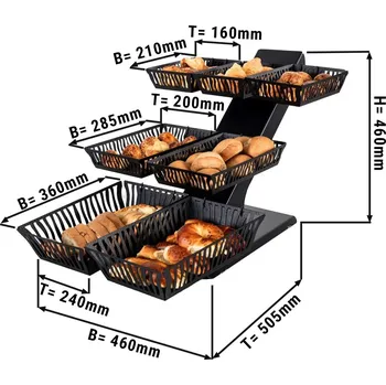 Vinotéka G.Gastro Stojan na chléb - se 7 košíky