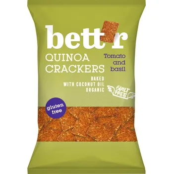 Krekry quinoové s rajčaty a bazalkou bezlepkové 100 g BIO BETT´R