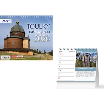 Kalendář UNIPAP kalendář 2026 stolní mini Toulky naší krajinou 1061671 562579