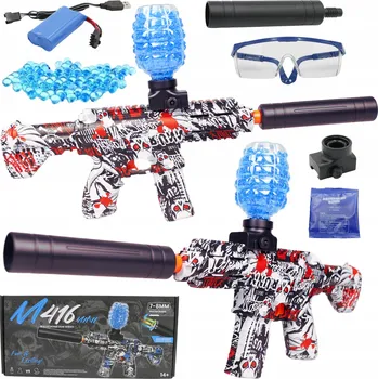 KARABIN AUTOMAT NA GELOVÉ KULIČKY PISTOLE AUTOMATICKÁ 7-8mm VODNÍ BEZPEČNÁ