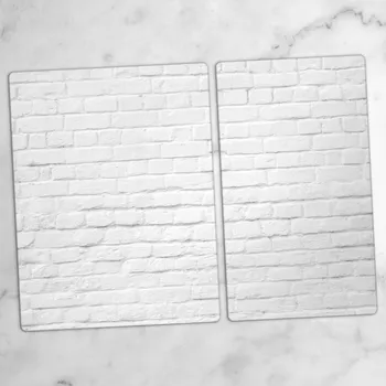 Obraz Skleněné kuchyňské desky na krájení s grafikou Moderní cihla 40x52 a 30x52
