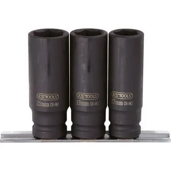 Gola hlavice KS Tools Souprava šestihranných silových nástrčných ořechů 1/2", krátké, 3dílná 515.0103