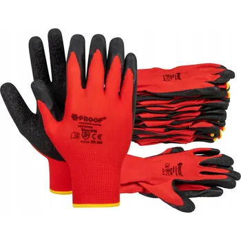 Pracovní rukavice Rukavice Proof Redwork velikost 8 - M 12 párů