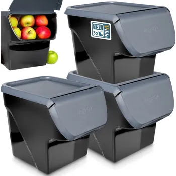 Dóza na potraviny 3x Nádoba na ZELENINU OVOCE cibuli brambory česnek kuchyňská skladovací