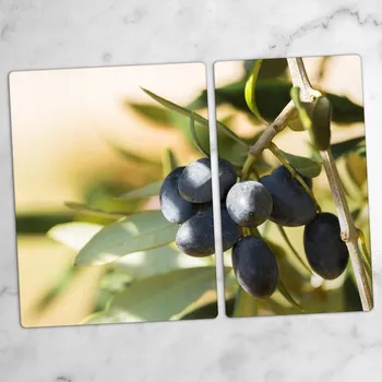 Obraz Ozdobné Skleněné Desky na Krájení a Servírování Rostoucí Olivy 40x52 a 30x52