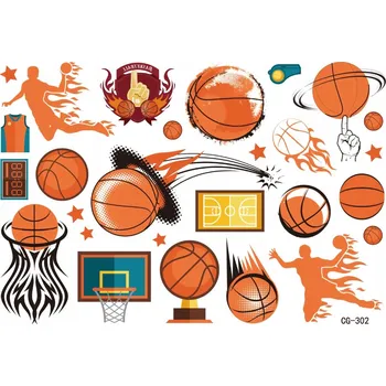 Odstranitelné tetování Smyvatelné tetování pro děti Míč BASKETBAL Gól Dočasné tetování