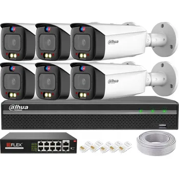 Bezpečnostní kamera Monitorovací sada DAHUA 6x IP kamera 5 Mpx IPC-HFW3549T1-AS-PV-S5 TiOC PoE