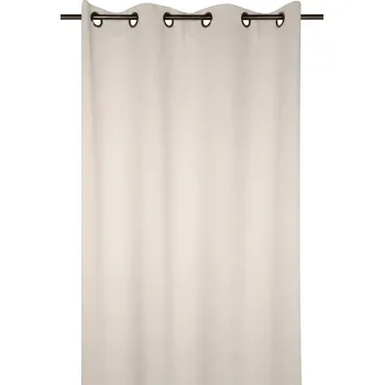 Obraz Závěs NOTTE 135x250 Ecru zatemňovací Hladký Jednobarevný Kroužky Hotový