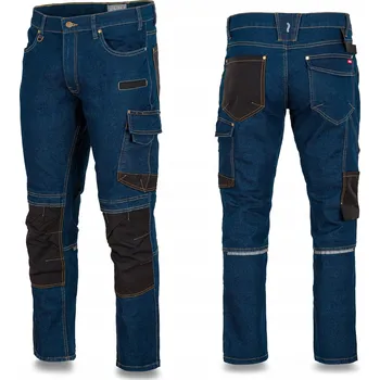 Pracovní obuv Pracovní džíny do pasu stretch pružné slim odolné BOZP M / 48