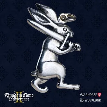 Přívěsek Drakkaria-KCD ZAJÍC přívěsek, Kingdom Come: Deliverance II, stříbro 925/1000