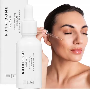 Pleťový peeling PEELING na obličej PEELINGOVÉ SÉRUM scrub AHA BHA kyseliny NUTRIDOME 30 ml