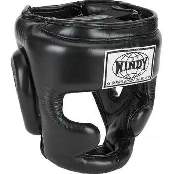 Cyklistická přilba Boxerská helma windy z pravé kůže, velikost M, ČERNÁ