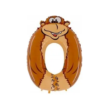 Balónek Balón Číslice "0" Opice (100 cm)