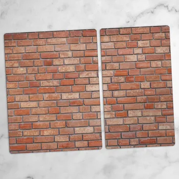 Obraz Odolné a Stylové Kuchyňské Skleněné Desky s Motivem Cihlové Zdi 40x52 a 30x52