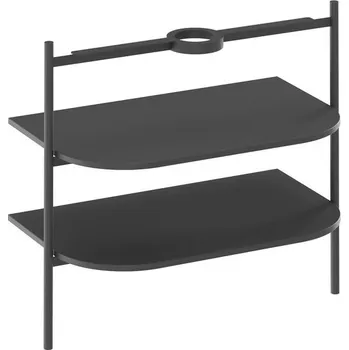 Koupelnový nábytek Ravak Yard Policová konstrukce pod umyvadlo 80 cm, černá matná D80000D006