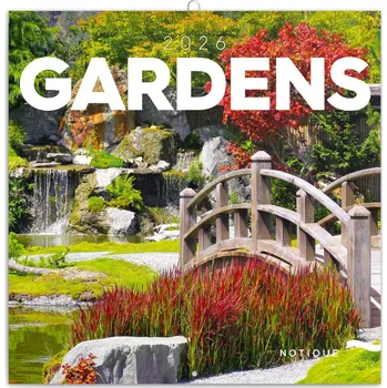 Kalendář NOTIQUE Poznámkový kalendář Zahrady 2026, 30 x 30 cm