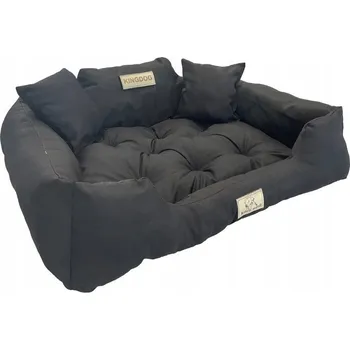 Pelíšek pro psa PELÍŠEK PSÍ KINGDOG KOTEC 75X65 CM PERSONALIZOVANÝ VODĚODOLNÝ ČERNÝ