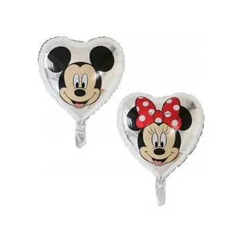Balónek Fóliový balónek Srdce Mickey a Minnie Mouse Dekorace na oslavu 45 cm
