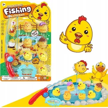 Hračka pro nejmenší RYBÁŘSKÝ PRUT S KAČENAMI NA MAGNET LOVENÍ KAČENEK DO KOUPELE VODY VANY