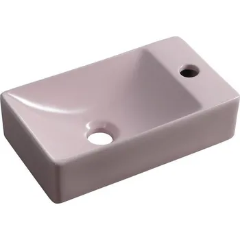 Umyvadlo Sapho Margitha Umývátko 38 cm, otvor pro baterii vpravo, růžová MGT38222