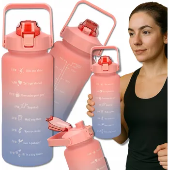 Láhev TRESSARI Láhev na vodu velká 2000 ml lahev na pití s úchytem BPA FREE