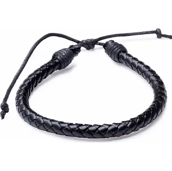 Náramek Nefertitis Pánský stahovací náramek černý pletený typ B obvod cca 22 cm