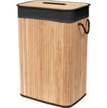 Černý/v přírodní barvě bambusový koš na prádlo 78 l Bamboo – Compactor ID_1729360