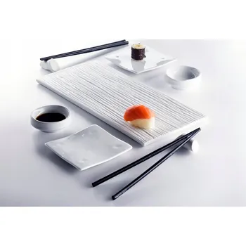 Sada nádobí Ćmielów Design Studio Sada Sushi Zen 7 dílů bílá – pro 2 osoby