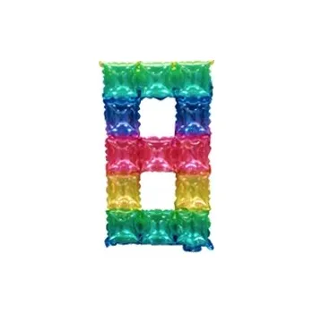 Balónek Fóliové číslo POP IT 8 Duhové (40 cm)
