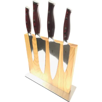 Kuchyňský nůž UG Grill 5-dílná sada nožů se stojanem Damašková ocel 67/G10