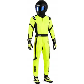 Moto oblečení Kombinéza Sparco Thunder homologace FIA 8877-2022 žluto-černá S
