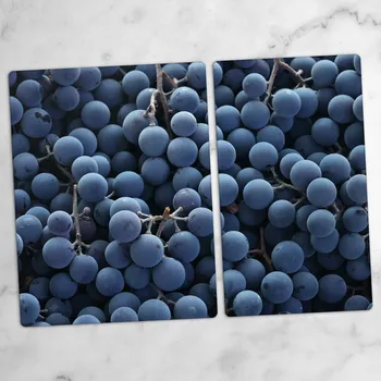 Obraz Skleněné kuchyňské desky na krájení s grafikou Tmavé Hroznové Víno 40x52 a 30x52
