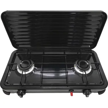 Outdoor vaření Plynový vařič dva hořáky LPG 30Mbar