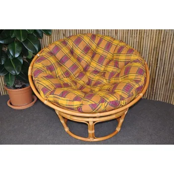 Papasan Nábytek PEGAS Ratanový papasan 100 cm medový polstr okrový