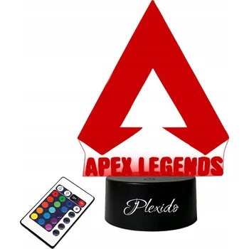 Lampička LAMPKA na SKLE Apex Legends 3D LED RGB + DÁLKOVÝ OVLADAČ 16 BAREV