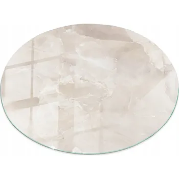 Jídelní stůl Skleněná ochranná deska na stůl Kulatý Vzor mramorové struktury průměr 70 cm