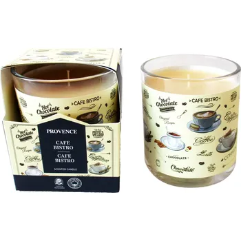 Svíčka Vonná svíčka ve skle PROVENCE 20 hodin café bistro
