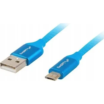 Datový kabel Kabel Lanberg USB - microUSB typ B, 1,8 m, modrý