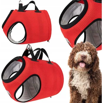 Postroj pro psa Bezpečnostní postroj do auta pro psa s atestem Truelove Expedition červený L