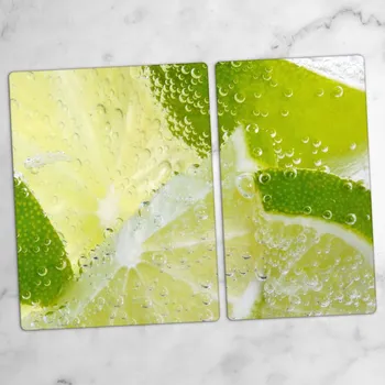 Obraz Dekorativní Desky Tvrzené Sklo Na Krájení Kousky Limek 40x52 a 30x52