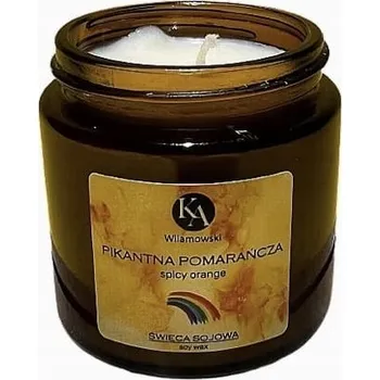 Svíčka Sójová vonná svíčka Pikantní Pomeranč KaWilamowski